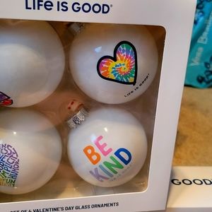 Life is Good valentine ornaments